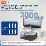 Tuzwa Automatic Cat Water Dispenser – Timed Pet Water Fountain with Fresh Water Flow & Wastewater Separation for Cats & Small Dogs