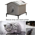 Tuzwa Outdoor Cat House – Waterproof Foldable Cat Shelter with Cooling Mat, Oxford Fabric Pet House for Cats & Small Dogs