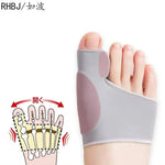 Tuzwa Adjustable Gel Toe Separator for Bunions – Hallux Valgus Big Toe Alignment Support with Soft Cloth Cushion, 1 Pair