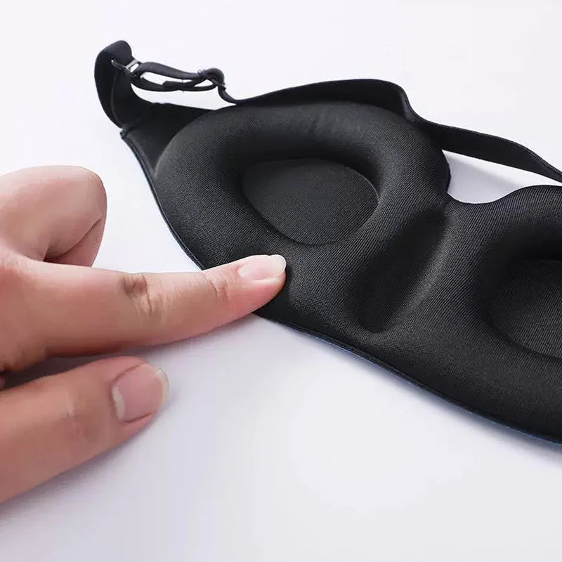 Tuzwa 3D Contoured Sleep Eye Mask – Light Blocking Ergonomic Sleeping Mask, Soft Breathable Polyester Rayon Eye Cover for Travel & Rest