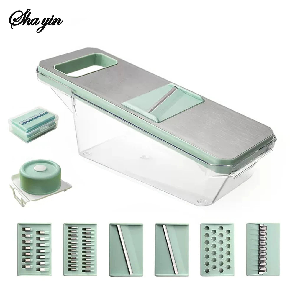 Tuzwa Electric Vegetable Slicer & Shredder | Multifunction Food Processor with Adjustable Stainless Steel Blades | Heavy-Duty Kitchen Machine for Fast Vegetable Prep