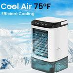 Tuzwa Portable Air Cooler with Dual Spray & LED Light – Compact Personal Cooling Fan for Bedroom, Desk, Home & Office