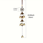 Tuzwa Brass Double Bell Wind Chime – Decorative Metal Hanging Bells for Home, Garden, Patio, Porch & Outdoor Decor