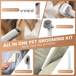 Tuzwa Professional Pet Grooming Vacuum Kit | 11000Pa Powerful Dog & Cat Grooming System with Electric Clippers, Guide Combs & Pet Hair Removal Vacuum