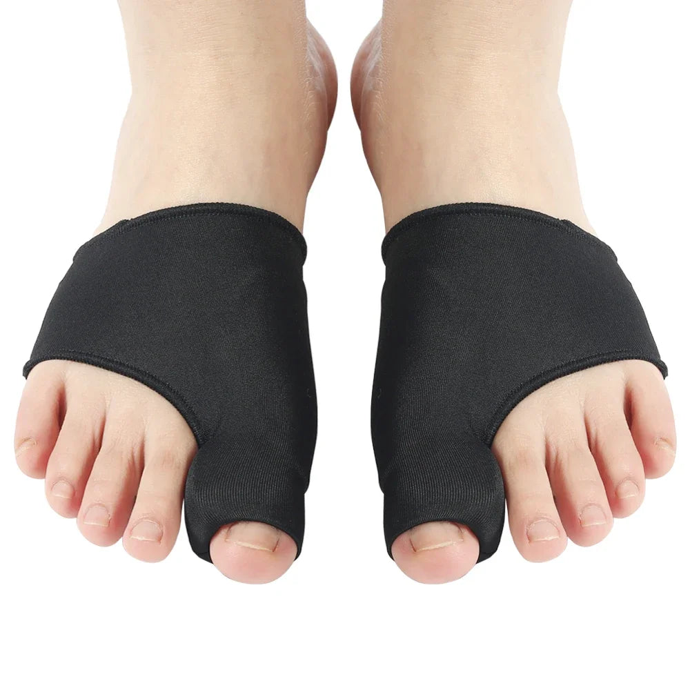 Tuzwa Adjustable Gel Toe Separator for Bunions – Hallux Valgus Big Toe Alignment Support with Soft Cloth Cushion, 1 Pair