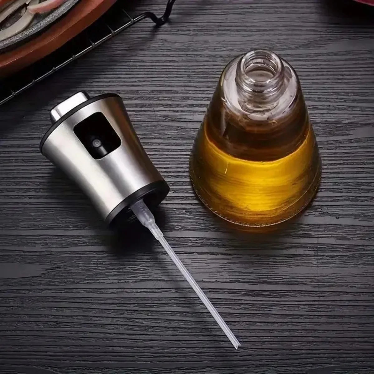 Tuzwa Stainless Steel Olive Oil Sprayer for Cooking – Leak-Proof Refillable Oil Mister Spray Bottle for Kitchen, BBQ & Salad