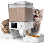 Tuzwa Smart Automatic Pet Feeder – 5L Cat & Dog Food Dispenser with Dual Bowls, 110-240V Power & Large Capacity