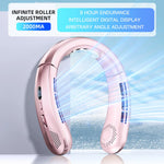 Tuzwa Rechargeable Bladeless Neck Fan | 8000mAh Portable Personal Cooling Fan with USB Charging & Hands-Free Wearable Design