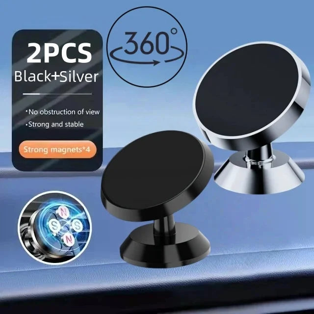 Tuzwa Universal Magnetic Car Phone Mount | Dashboard & Windshield Holder with Powerful Magnetic Grip for iPhone, Samsung, Xiaomi & Android