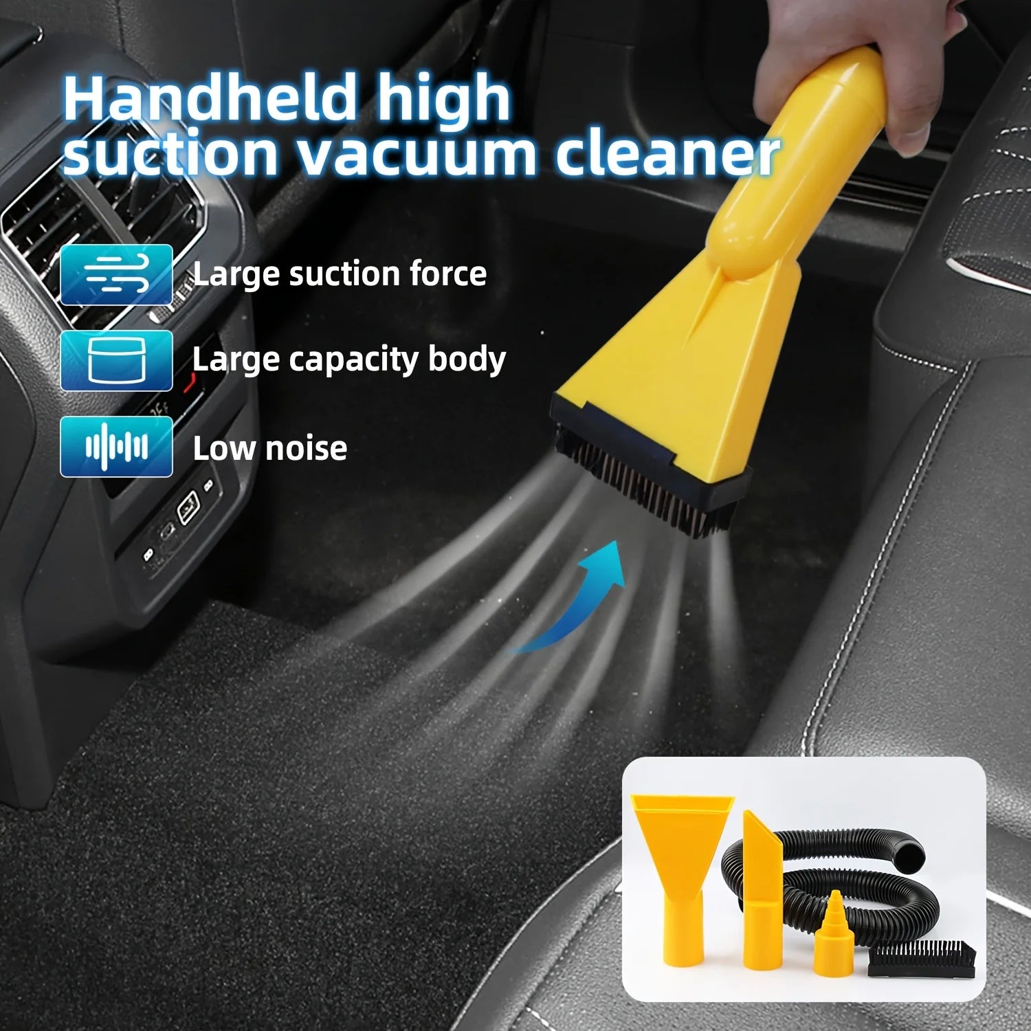 Tuzwa Cordless Car Vacuum Cleaner – Portable Wet & Dry Handheld Vacuum for Car & Home, Powerful Suction for Dust, Pet Hair & Upholstery