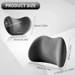 Tuzwa Car Neck & Lumbar Support Pillow – Ergonomic Car Seat Headrest & Back Support Cushion with Adjustable Straps for Driving Comfort