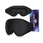 Tuzwa Cooling Sleep Eye Mask with Adjustable Strap – Pressure-Free Light Blocking Sleeping Mask, Soft Travel Eye Cover, Black