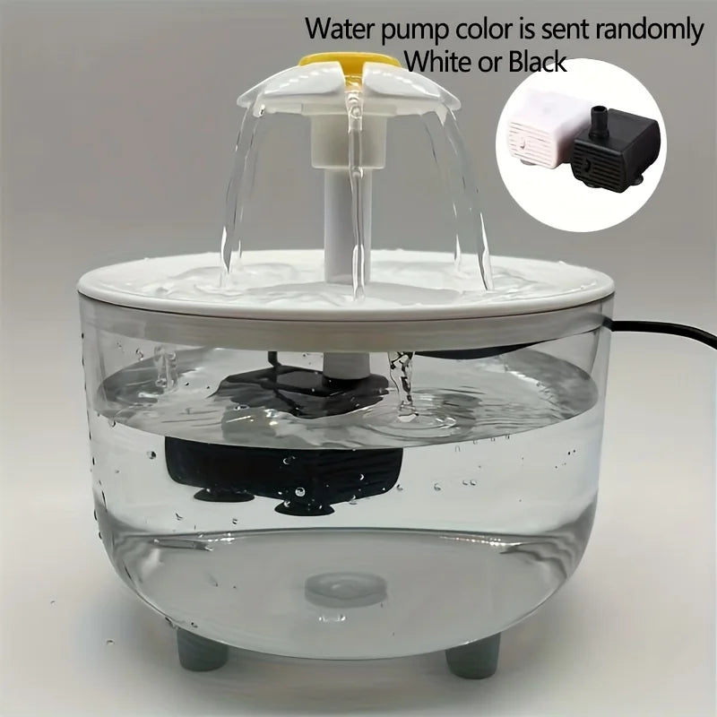 Tuzwa Rechargeable Cat Water Fountain | Automatic Filtered Pet Drinking Fountain with Adjustable Water Flow
