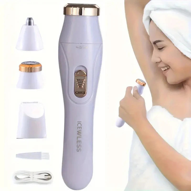 Tuzwa Electric Shaver for Women – USB Rechargeable Cordless Hair Removal Device with Adjustable Settings for Quick Personal Grooming