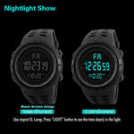 Tuzwa Men's Digital Military Sports Watch – Luminous 50mm Display, Coated Glass, Round Case for Active Everyday Wear