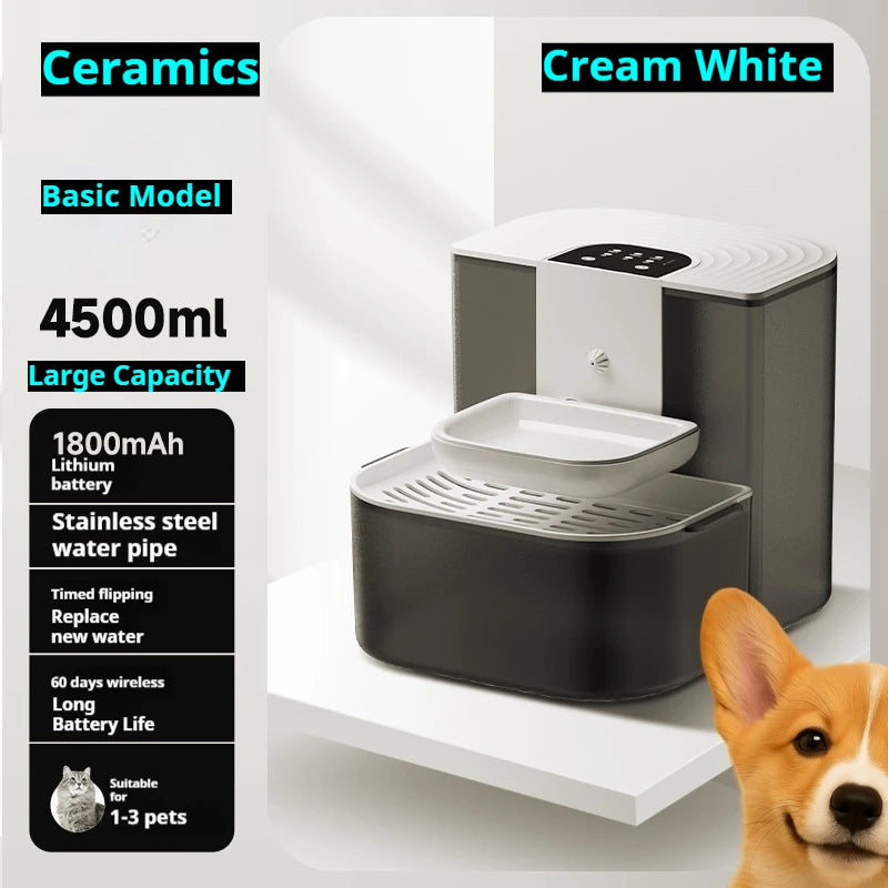 Tuzwa Automatic Pet Water Dispenser – Inverted Gravity Dog Water Bottle with Leak-Proof Portable Design for All Breeds