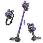 Tuzwa Cordless Vacuum Cleaner – 28KPa Powerful 6-in-1 Stick Vacuum with HEPA Filter, 30–59 Min Runtime for Pet Hair & Hard Floors