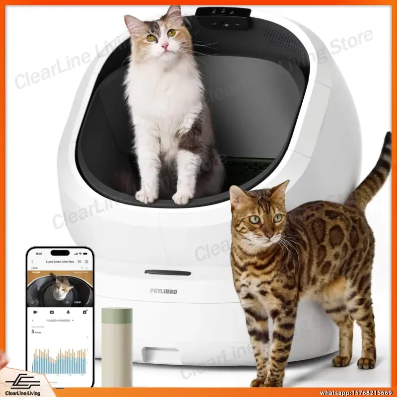 Tuzwa Extra Large Enclosed Cat Litter Box | Semi-Closed High-Sided Litter Tray with Odor Control | Easy-Clean Cat Toilet for Indoor Cats