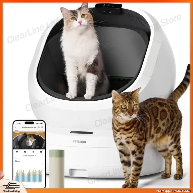 Tuzwa Extra Large Enclosed Cat Litter Box | Semi-Closed High-Sided Litter Tray with Odor Control | Easy-Clean Cat Toilet for Indoor Cats