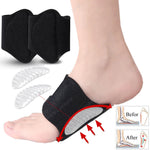 Tuzwa Gel Orthotic Insoles for Men – Arch Support Shoe Inserts for Flat Feet with Shock-Absorbing Cushioned Comfort, 1–3cm