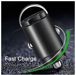 Tuzwa 200W Dual-Port USB Car Charger – Fast Charging Adapter for Phones & Devices, Compact Vehicle Charging Adapter, Black