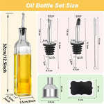 Tuzwa 500ml Glass Oil Dispenser Bottle with Easy Pour Spout – Leak-Resistant Olive Oil, Vinegar & Soy Sauce Bottle for Kitchen