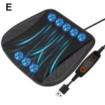 Tuzwa Car Cooling Seat Cushion with 5 Adjustable Fans – USB-Powered Ventilated Car Seat Pad for Summer Driving Comfort