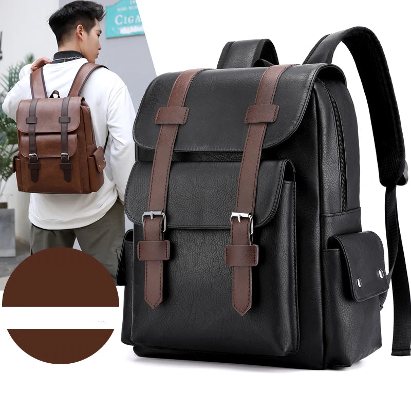 Tuzwa Men’s Large Capacity Backpack – Stylish Jacquard Travel & School Backpack with Multiple Pockets and Soft Handle