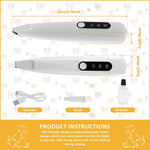 Tuzwa Dog Paw Trimmer with LED Light – Low Noise Cordless Pet Hair Trimmer, Rechargeable Waterproof Grooming Clippers for Dogs & Cats
