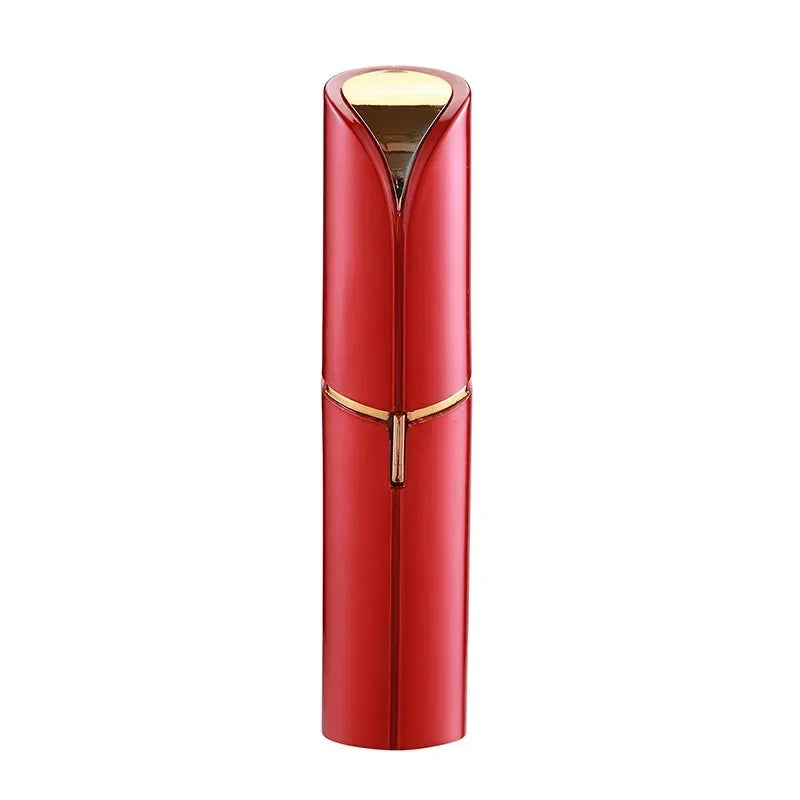 Tuzwa Electric Facial Hair Remover for Women – Portable Lipstick Face Shaver with Battery-Powered Compact Metal Design