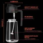 Tuzwa 2-in-1 Glass Oil Sprayer & Dispenser – 470ml Refillable Cooking Oil Bottle for Kitchen, Salad, BBQ & Baking