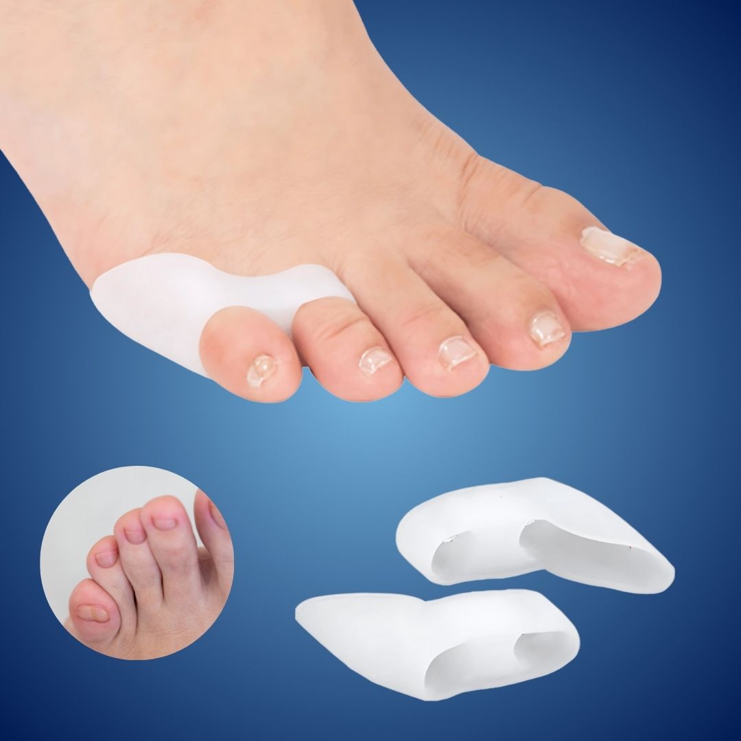Tuzwa Adjustable Silicone Toe Spacers for Bunions & Hammertoes – Soft Reusable Toe Separators for Alignment, Cushioning & Comfort