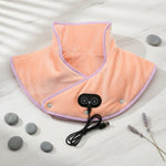 Tuzwa Neck & Shoulder Heating Pad – 3 Heat Levels, Vibration Massage, Carbon Fiber Heating, Auto Shutoff & Lightweight 5V 10W Design