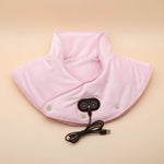 Tuzwa Neck & Shoulder Heating Pad – 3 Heat Levels, Vibration Massage, Carbon Fiber Heating, Auto Shutoff & Lightweight 5V 10W Design