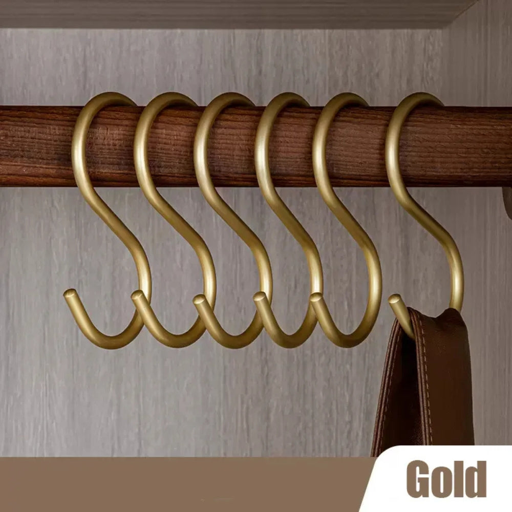 S Hook Clothes Holders with Durable Design | Space-Saving Solution for Organization 0