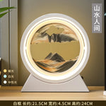 Tuzwa LED Moving Sand Art Table Lamp with 3D Sandscape – Relaxing Night Light & Decorative Desk Lamp for Bedroom, Office & Home