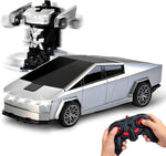 Tuzwa Transforming Robot RC Car – 2-in-1 Remote Control Car & Robot Toy with LED Lights, Rechargeable Lithium Battery