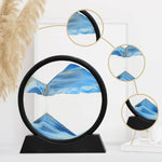 Tuzwa 3D Moving Sand Art Picture with Deep Sea Design – Glass Sandscape Hourglass Decor for Desk, Office & Home Relaxation