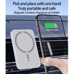Tuzwa Magnetic Wireless Car Charger | 15W Fast Charging Air Vent Phone Mount for iPhone 17, 16, 15, 14, 13 & 12 Series