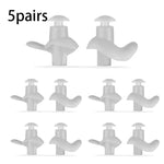Tuzwa Swimming Earplugs 5 Pairs – Reusable Silicone Ear Plugs for Swimming with Ergonomic Spiral Design, Comfortable Water Sports Earplugs