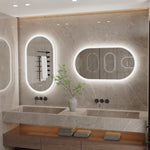 Tuzwa 36x24 LED Backlit Bathroom Mirror with Touch Sensor Dimming – Modern Fog-Free Vanity Mirror with Built-In Lights