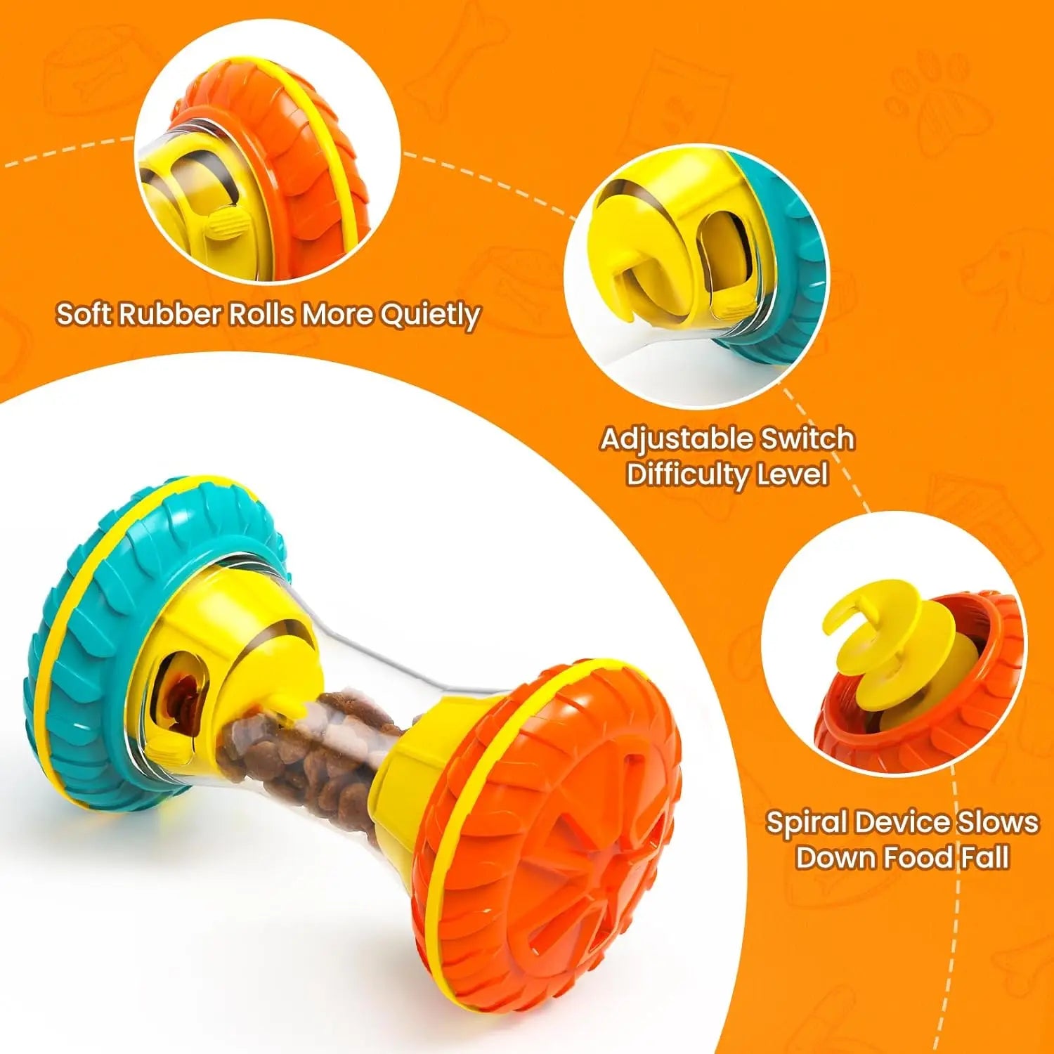 Tuzwa | Interactive Dog Puzzle Toy | IQ Training Treat Dispensing Dog Toy for Mental Stimulation, Slow Feeding & Boredom Relief