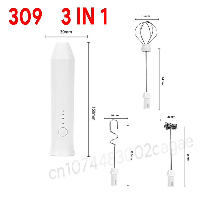 Tuzwa Electric Coffee Frother & Milk Whisk | USB Rechargeable Handheld Milk Frother for Latte, Cappuccino, Matcha & Baking