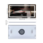 Tuzwa Bluetooth LED Bathroom Mirror 100x60cm – Anti-Fog Lighted Vanity Mirror with Modern Design