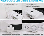 Tuzwa LED Headband Magnifier with Adjustable Brightness – Illuminated Hands-Free Magnifying Glass for Soldering, Electronics, Crafts & Repairs