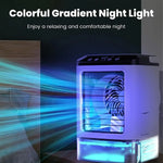 Tuzwa Portable Air Cooler with Dual Spray & LED Light – Compact Personal Cooling Fan for Bedroom, Desk, Home & Office