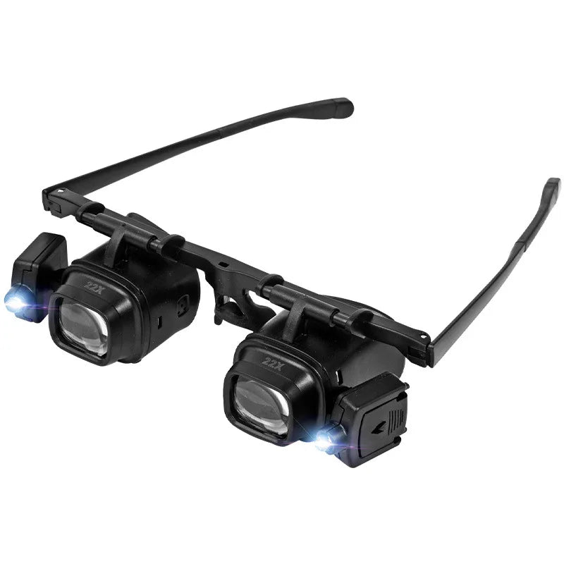 Tuzwa 24X Magnifying Glass with LED Light – High-Power Adjustable Magnifier for Reading, Inspection, Crafts, Jewelry & Detailed Work