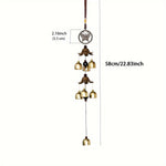 Tuzwa Brass Double Bell Wind Chime – Decorative Metal Hanging Bells for Home, Garden, Patio, Porch & Outdoor Decor