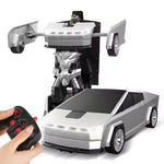 Tuzwa Transforming Robot RC Car – 2-in-1 Remote Control Car & Robot Toy with LED Lights, Rechargeable Lithium Battery