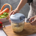 Tuzwa Manual Meat Mincer & Garlic Chopper | Hand Crank Food Processor with Easy Rotate Handle for Meat, Garlic, Vegetables & Nuts